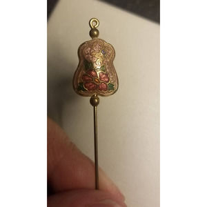 cloisonne look enameled stickpin